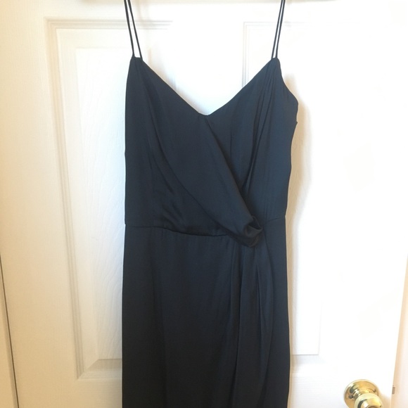 Banana Republic Strappy Drape Front Dress - Black - Picture 3 of 7